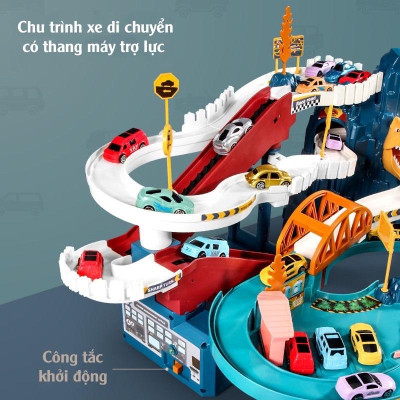 Bộ Đồ Chơi Đường Hầm Khủng Long, Ô Tô Đồ Chơi Cho Bé