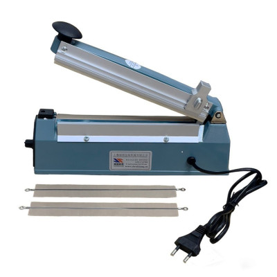 Máy hàn miệng túi có dao cắt PFS-200 hàng chính hãng, khung vỏ nhôm, công xuất thực 300W, đường hàn 200x20(mm) - Hàng nhập khẩu