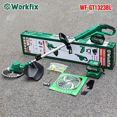 Máy cắt cỏ pin WORKFIX WF-GT1323BL, Động cơ Không chổi than, Dài 130cm, Lưỡi 250mm - Bảo Hành Chính hãg