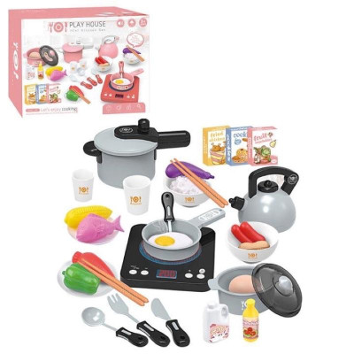 Bộ nấu ăn nhà bếp 36 chi tiết màu hồng xinh xắn đáng yêu sử dụng pin