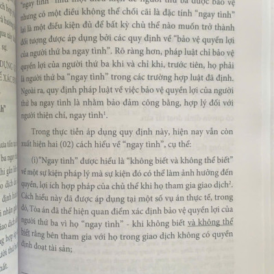 Bảo vệ quyền lợi của người thứ ba ngay tình (sách chuyên khảo)