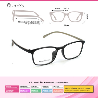 Gọng kính nhựa 98630 thời trang nam nữ siêu nhẹ siêu bền OURESS