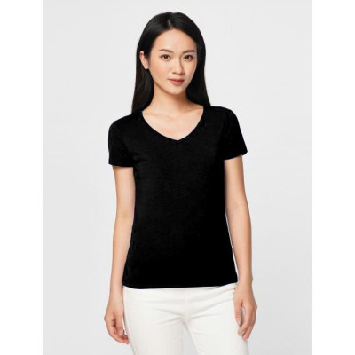 Áo Phông Cổ Tim Giá Rẻ Vải Dày Mịn 24h