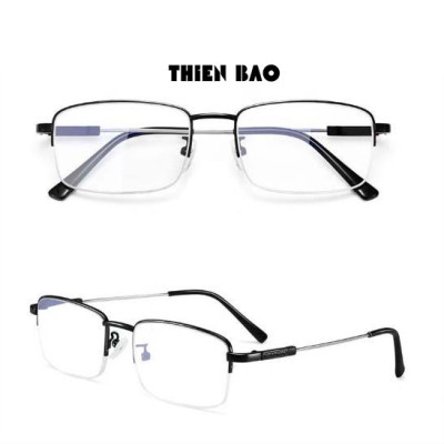 Kính lão thị, kính viễn thị Nam nữ  hàng đẹp xẻ cước chống as xanh Gọng TITANIUM càng dẻo KVM367 chuẩn độ
