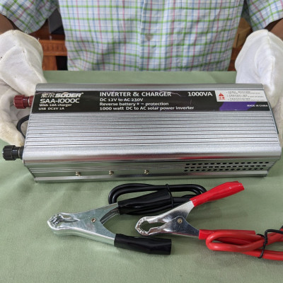 Kích Chuyển Đổi Điện Suoer 1000W 2IN1 - Kích 12V Lên 220V Kèm Sạc Ắc Quy Tự Ngắt Khi Đầy