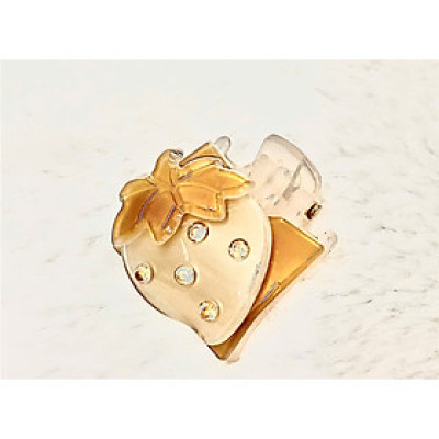 Kẹp Tóc Mái Mini Hình Quả Dâu Đính Đá – Phụ Kiện Trẻ Trung Cho Mái Tóc Xinh!