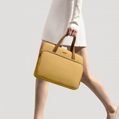 Túi Đeo Chéo dành cho Macbook 13”/14”, Ultrabook 13″ TOMTOC (USA) Premium Theher Shoulder Bag - H22C1 - Hàng Chính Hãng
