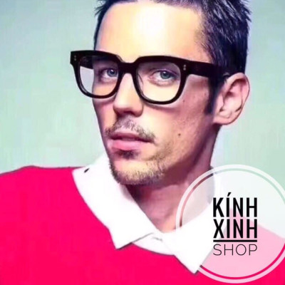 Gọng Kính Cận, Kính Giả Cận Nam Nữ Mắt Vuông Form To Gọng Nhựa Dày Full Đen Chống Ánh Sáng Xanh Không Độ