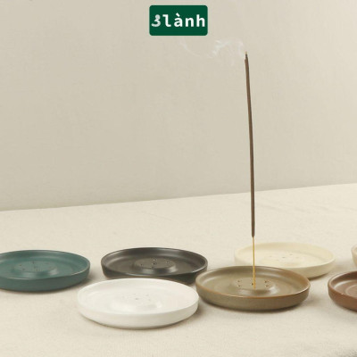 Đế Hứng Nhang Trầm Hương 3 Lành Bằng Gốm Tối Giản Phong Cách Thiền Nhật Đựng Tàn Nhang Giữ Sạch Bàn