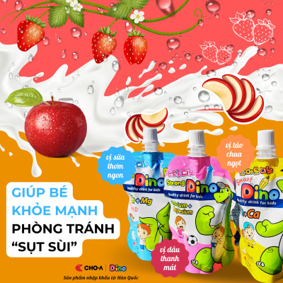 Nước Uống Dinh Dưỡng Vị Sữa Dành Cho Trẻ Em Long Dino Mẫu Mới (10 Gói x 120ml)