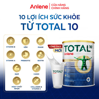 [MỚI] Sữa bột bổ sung dinh dưỡng Anlene Total 10 lon 800g
