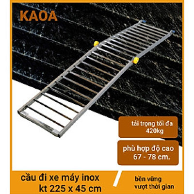 Thang dắt xe máy inox . KT 225X45 cm
