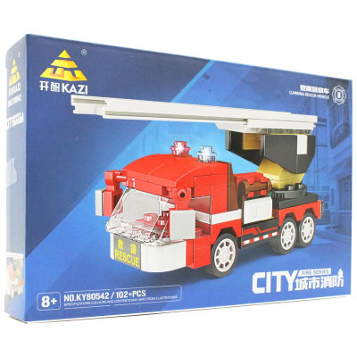 Đồ Chơi Lắp Ráp Mô Hình Xe Thang Cứu Hỏa - Kazi 80542-8