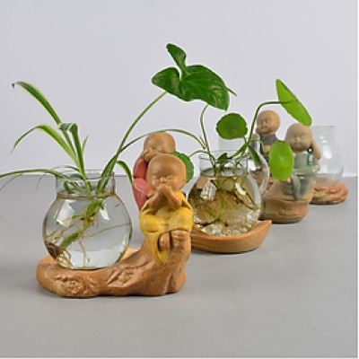 Bộ 4 tượng chú tiểu 4 không kèm lọ hoa - Hàng chính hãng