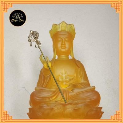 Tượng phật địa tạng vương bồ tát tượng địa tạng lưu ly cao 21cm đồ thờ cúng phong thủy - shop Diệu Tâm
