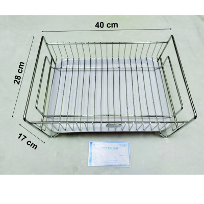 Kệ Úp Chén Ly Kibath Inox 304 Kèm Khay Hứng Nước, KB-822