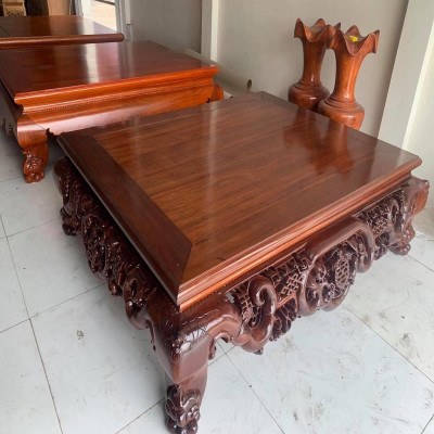 Sập Nằm Ngũ Phúc Cài Mai Cỡ Đại Gỗ Hương Đá