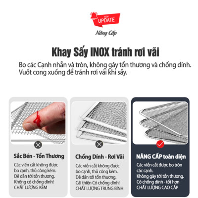 Máy sấy thực phẩm 10 khay chuyên nghiệp dung tích lớn 59 lít thương hiệu Mỹ Septree ST-01 công suất 1000W - Hàng Chính Hãng