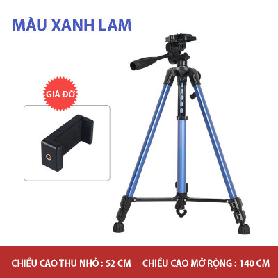 Gậy 3 Chân Máy Ảnh Chụp Hình Selfie Tự Sướng Tripod Floveme - 3366 cao 150cm Kèm Giá Đở Điện Thoại - 3. cách xoay, 360 độ -  Hàng chính hãng