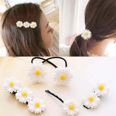 Combo 5 Dây Chun Cặp Tóc Hoa Cúc Nhiều Mẫu