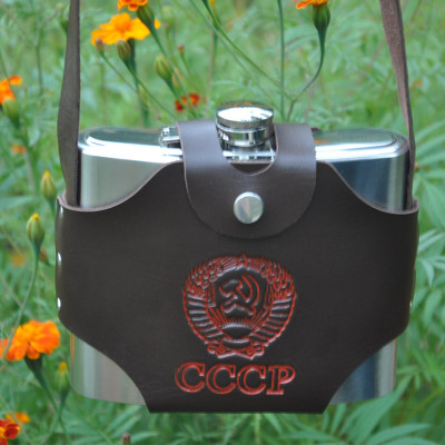 Bình inox in Hình CCCP Dung Tích 1L 1,5L - 2L - 3,5L - 5L Tặng Kèm Bao Da 