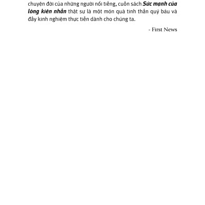 Sách - Sức Mạnh Lòng Kiên Nhẫn (Tái Bản)