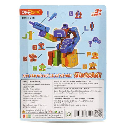 Đồ Chơi Lắp Ráp Biến Hình Robot Chữ Cái L - Cresta DK81238