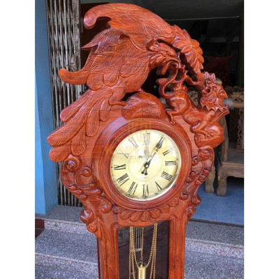 Đồng hồ cây Anh hùng gỗ hương đá
