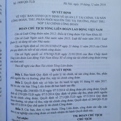 Sách Luật Công Ðoàn 2024 – Những Quy Định Mới Về Tiêu Chuẩn, Chế Độ Chi Tiêu Và Quản Lý Tài Chính, Tài Sản Trong Công Đoàn - V2553T