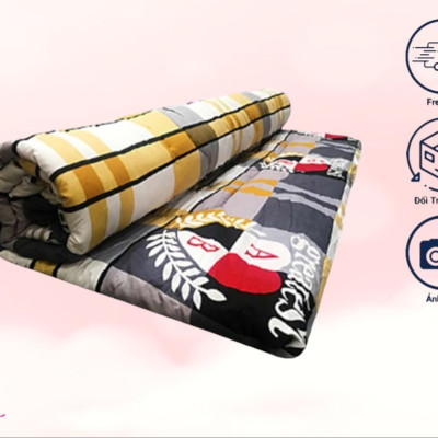 Nệm Gòn Xếp Đa Năng, Nệm Gấp Văn Phòng, Nệm Xếp Thiết Kế Gọn Nhẹ, Có Túi Đựng, Topper Văn Phòng DÀy 2CM ( Giao Màu Ngẫu Nhiên )