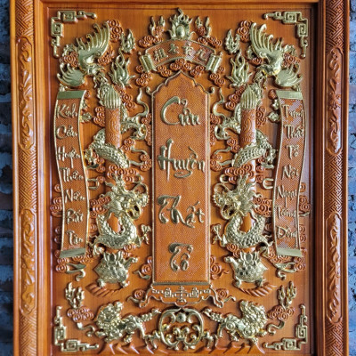 Liễng thờ gia tiên -Cửu Huyền Thất Tổ ( chế tác bằng gỗ hương )