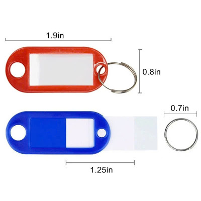 Combo 10 Thẻ Ghi Nhớ Nhãn Tag Name Gắn Móc Chìa Khóa Đánh Dấu Hành Lý Vali 5cmx2.2cm