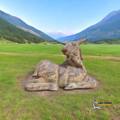 Tượng Gốm Hình Con Dê Goat