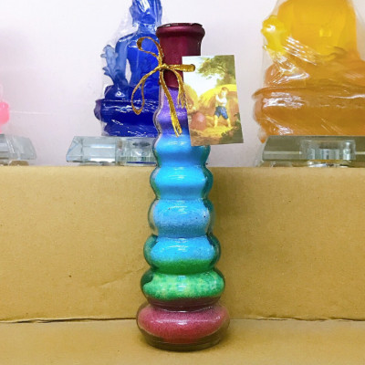 Combo 2 chai muối ngũ sắc phong thủy trang trí ban thờ