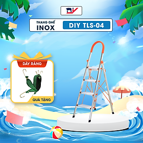 Thang Ghế Inox DIY 4 bậc TLS-04 chiều cao sử dụng tối đa 92cm, tải trọng 150kg