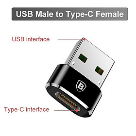 Đầu chuyển đổi OTG Baseus full size cho Laptop, Macbook, Máy tính bảng, Điện thoại -Hàng Chính Hãng