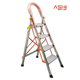 Thang ghế cao cấp Chính hãng ASHI, thân inox, bậc nhôm to: AG04