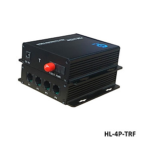 Bộ chuyển đổi quang thoại 4 Kênh J11  ( gồm 2 chiếc,2 adapter) Ho-link HL-4P-TRF - Hàng Chính hãng