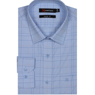Áo sơ mi nam tay dài form suông Khatoco A1MD468T1-CNCR345-2505-D