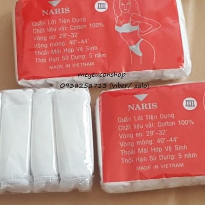 LỐC 10 GÓI QUẦN LÓT COTTON NARIS DÙNG 1 LẦN