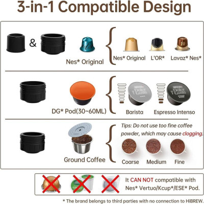 Máy pha cà phê cầm tay chuyên nghiệp Espresso 3 trong 1, dùng pin có thể pha cả nóng và lạnh HiBREW H4C - Hàng Chính Hãng