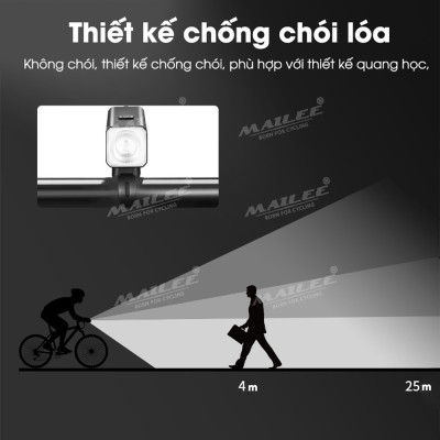 Đèn xe đạp LD-86A siêu sáng 1000 lumen, pin dung lượng cao 4500mAh, chất liệu vỏ nhôm, chống nước IP66, có hỗ trợ pad gắn treo (2 phiên bản tùy chọn) - Mai Lee