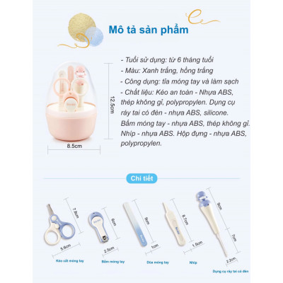 Bộ Cắt Móng Tay, Ráy Tai Cho Bé Ku.Ku Duckbill