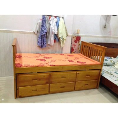 Giường Hộp 2 Tầng Gỗ Tự Nhiên Nội Thất juno sofa ( Màu Vàng )