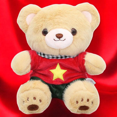 Gấu Bông Yêu Nước Áo Quốc Kỳ - 20 cm - ZooZoo 2016025