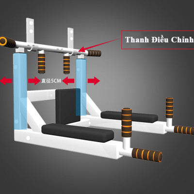 Xà Đơn Treo Tường Đa Năng Di Động 8 Trong 1 Tập Luyện Tại Nhà Chính Hãng Đại Nam Sport + Kèm Găng Tay Tập Xà