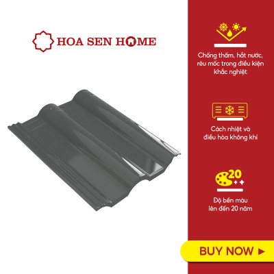 Ngói tráng men cao cấp Lustime, 410mmx300mm, men bóng cao cấp, bền đẹp, chống thấm, chống rêu mốc - hàng chính hãng
