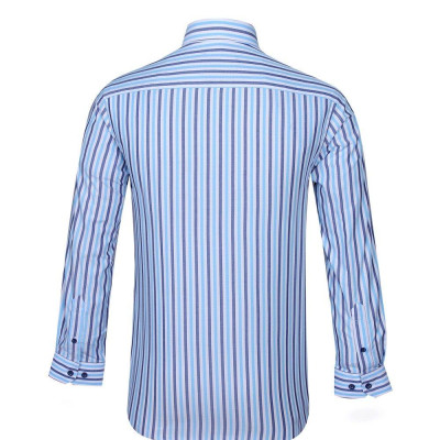 Áo sơ mi nam KHATOCO dài tay kẻ sọc A1MD468T1-CNSC001-2406-D