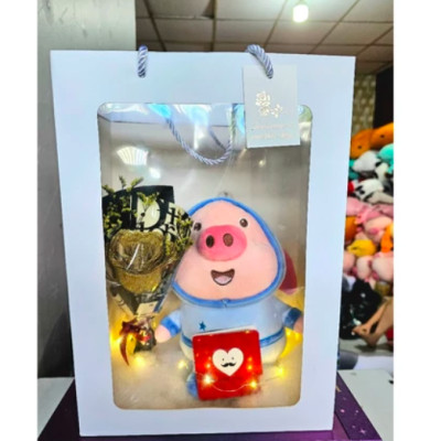 Thú nhồi bông heo cosplay phi hành gia đáng yêu - Size 20cm - Quà tặng gấu bông heo êm mịn cho bé.