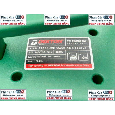 Máy Rửa Xe Dekton DK-CWR3000F - Công Suất 3000W - Có Chỉnh Áp, Bánh Xe Đẩy - Motor 100% Dây Đồng - Bảo Hành 1 Năm